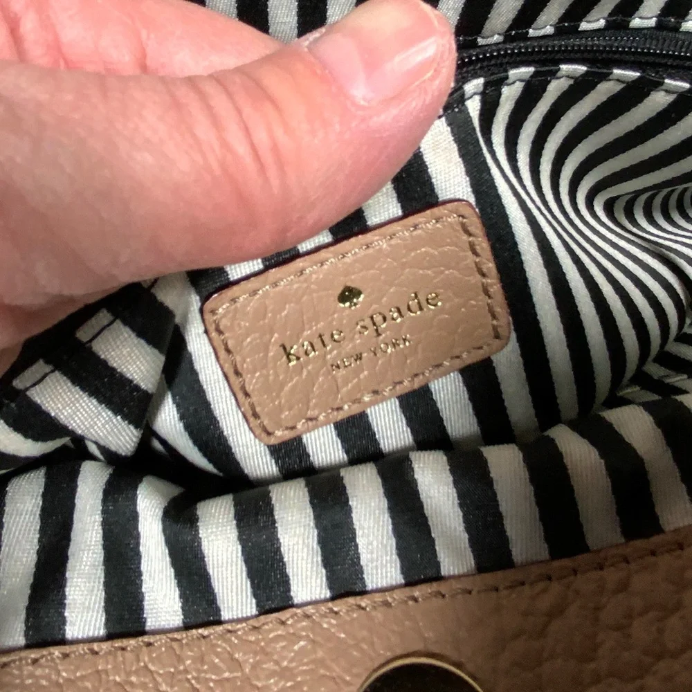 Kate Spade Large Leather Tan and Black Tote